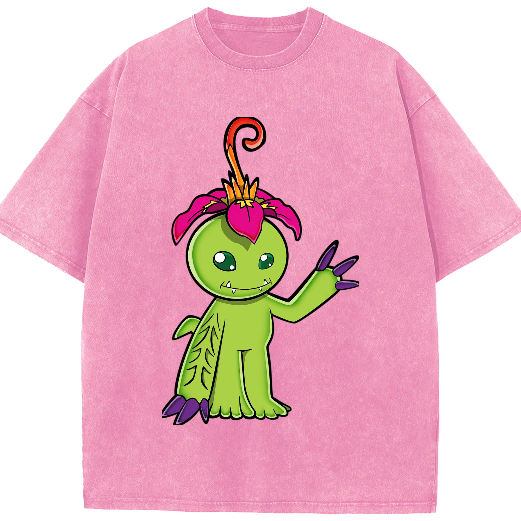 （画像用） Digimon デジタルモンスター/デジモン 綿100% ヴィンテージ風 半袖Tシャツ（フロントプリント）